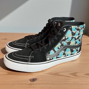 VANOSAUR VANS SK8-HI BLACK DINOSAUR PRINT HIGH TOP SNEAKERS MEN’S SIZE 13